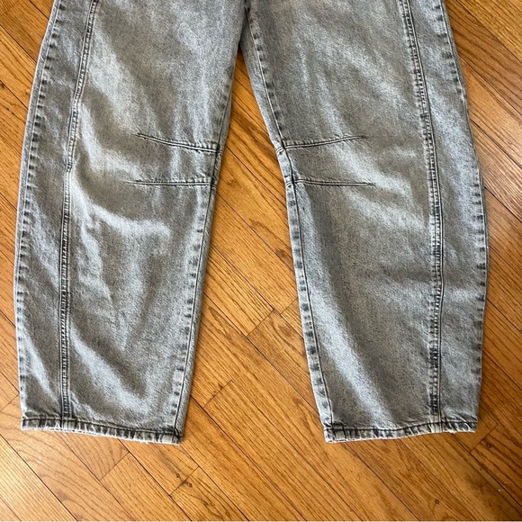 Free People We The Free Good Luck Mid Rise Barrel Jeans Size 26 Archive Gray - Picture 11 of 13